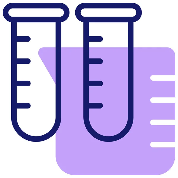 Test Tubes Web Icon Simple Design — Stock Vector