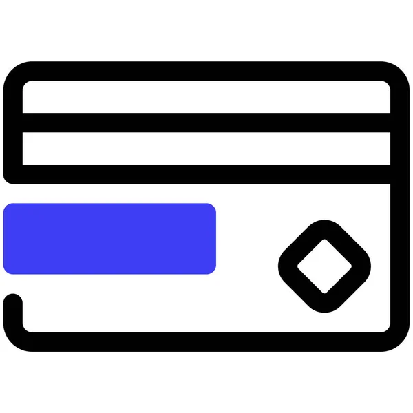Kredietkaart Eenvoudige Illustratie — Stockvector