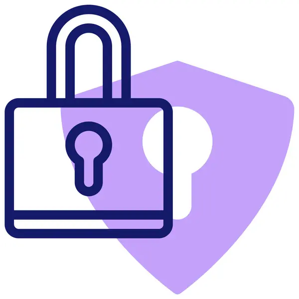 Seguridad Icono Web Ilustración Simple — Vector de stock