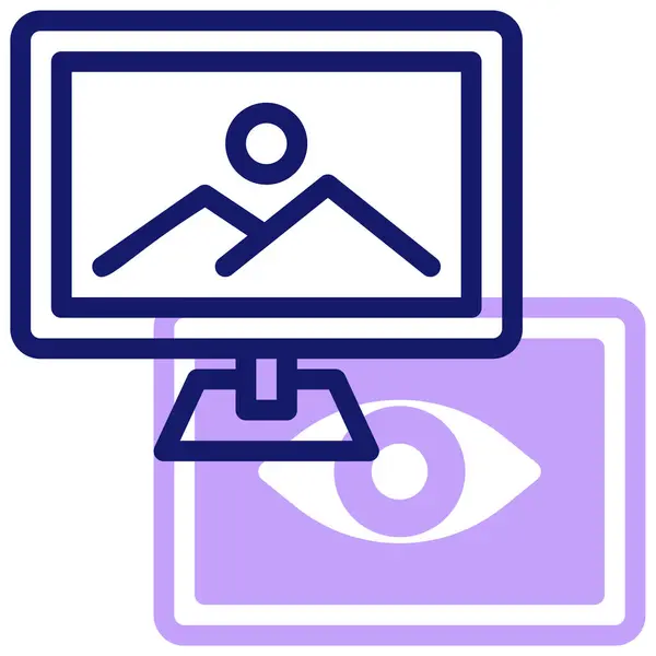 Monitor Web Icon Vector Illustration — Stock Vector