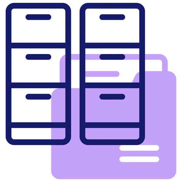 Archiv Web Ikone Einfaches Design — Stockvektor