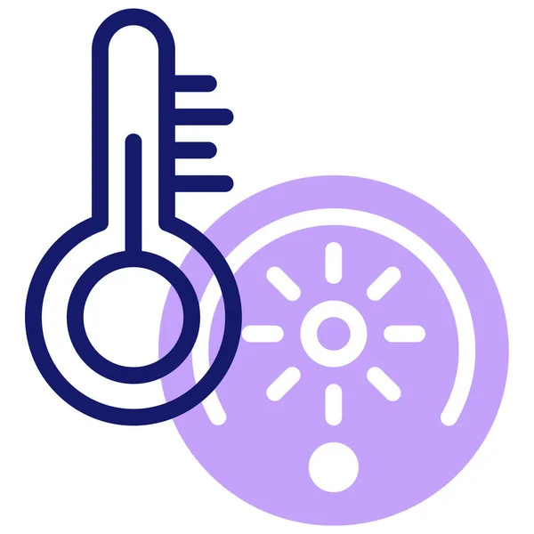 Thermostat Icône Web Illustration Simple — Image vectorielle