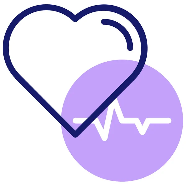 Serce Ikona Wektora Opieki Zdrowotnej Ilustracja — Wektor stockowy