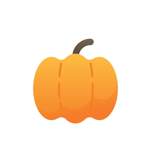 Kürbissymbol Flache Darstellung Von Halloween Vektorsymbolen Auf Weißem Hintergrund — Stockvektor