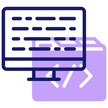 arka uç modern simge, vektör illüstrasyonu