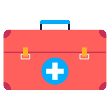İlk yardım çantası. Basit resimleme
