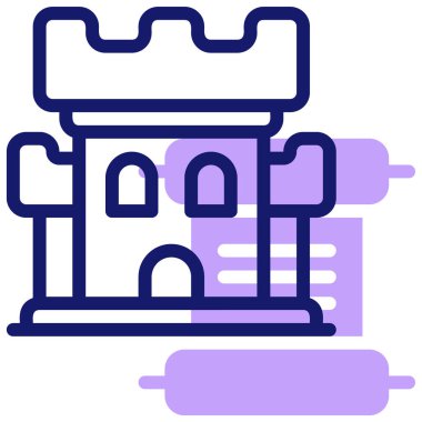 Bina. Web simgesi basit illüstrasyon