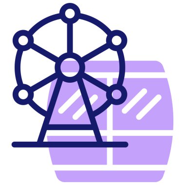 Dönme dolap. Basit resimleme