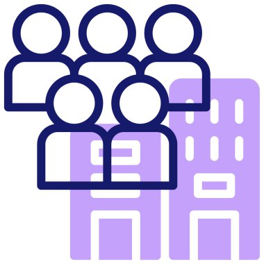 İş ekibi. Basit resimleme