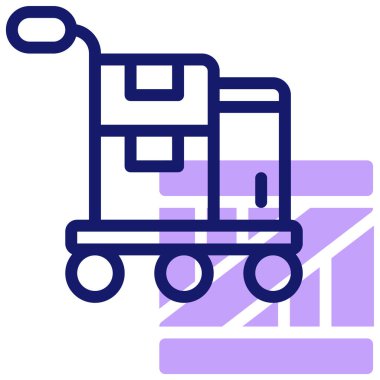 Servis arabası teslimatı. Web simgesi basit illüstrasyon