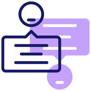 tartışma ve değişim simgesi, vektör illüstrasyonu basit tasarım