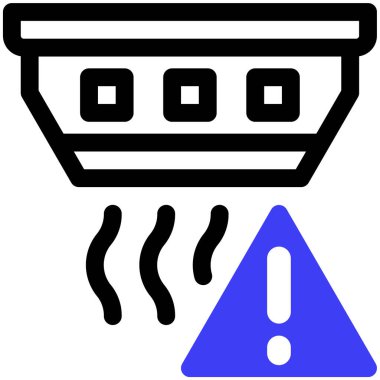 Duman sensörü. Web simgesi basit illüstrasyon 