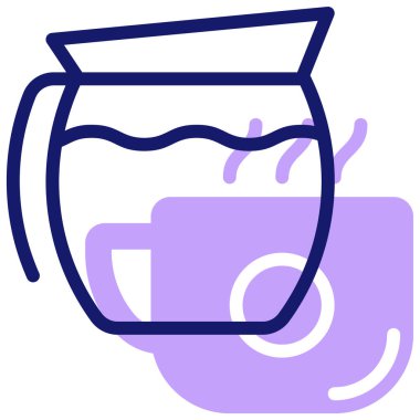 Kahve. Web simgesi basit illüstrasyon