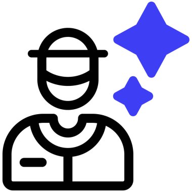 Fumigator simgesi, vektör illüstrasyonu basit tasarım