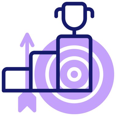 Hedef, simge vektör illüstrasyonunu hedefle