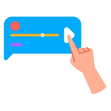 Bir mesajın vektör illüstrasyonu 