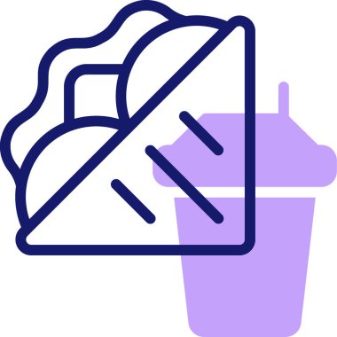 Sandviç simgesi vektör illüstrasyonu