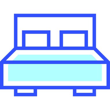 Yatağa. Web simgesi basit illüstrasyon