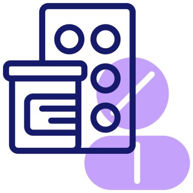 İlaç ve eczane illüstrasyonu, vektör illüstrasyonu basit tasarım