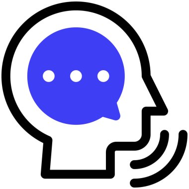 konuşma test simgesi, vektör illüstrasyonu 