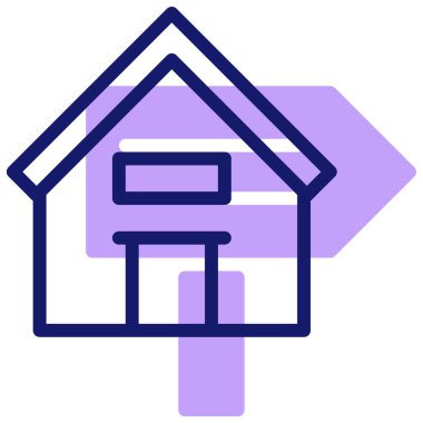 Ev. Web simgesi basit illüstrasyon