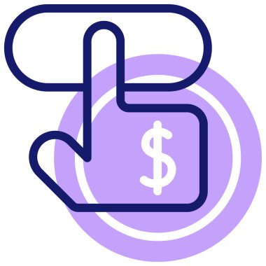 Bağış. Web simgesi basit illüstrasyon