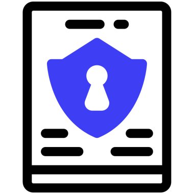 Güvenlik. Web simgesi basit illüstrasyon