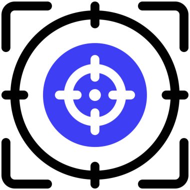 Odaklan. Web simgesi basit illüstrasyon