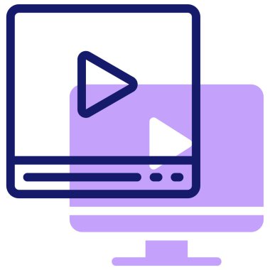 Video oynatıcı ikon vektör illüstrasyonu