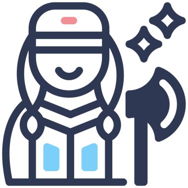 Astronot. Web simgesi basit illüstrasyon