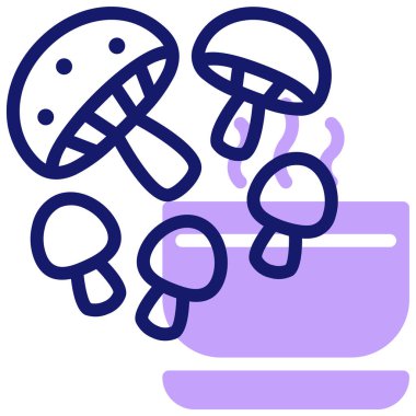 Mantarlar. Web simgesi basit illüstrasyon