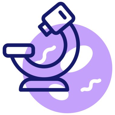 Mikroskop. Web simgesi basit illüstrasyon 