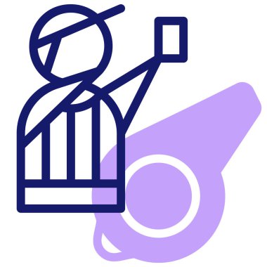 Hakem simgesi vektör illüstrasyonu