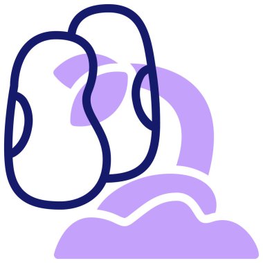 Arkaplanda izole edilmiş tohum simgesi çizimi 