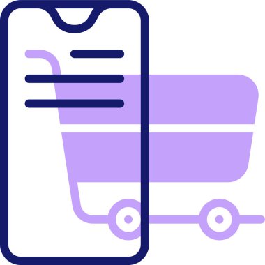 Alışveriş. Web simgesi basit illüstrasyon