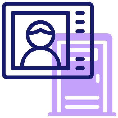 Dahili iletişim simgesi, vektör illüstrasyonu basit tasarım