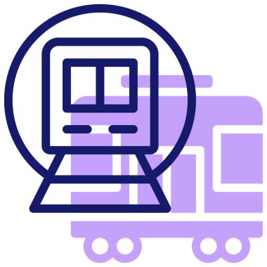 tren. Web simgesi basit illüstrasyon