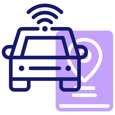 gps navigasyon simgesi vektör çizimi