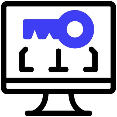 Anahtar. Web simgesi basit illüstrasyon 