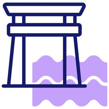 Kapı simgesi, vektör illüstrasyonu basit tasarım