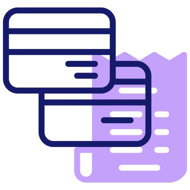 Kredi kartıyla. Basit resimleme