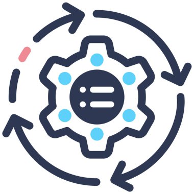 yönetim web simgesi basit illüstrasyon