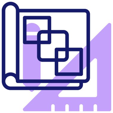 Şablon simgesi, vektör illüstrasyonu