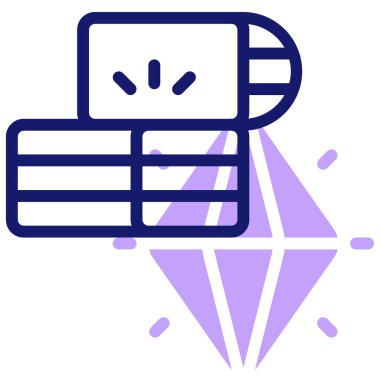 Hazine. Web simgesi basit illüstrasyon 