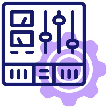Kontrol Paneli simgesi, vektör illüstrasyonu basit tasarım