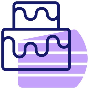 Kek. Web simgesi basit illüstrasyon