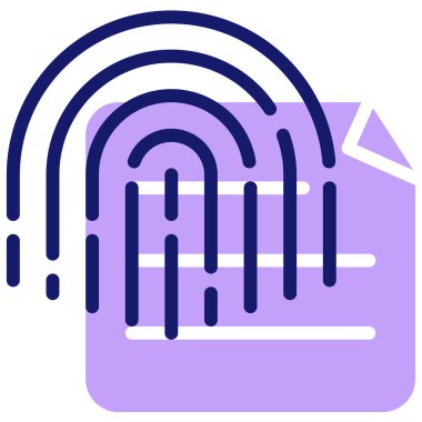 parmak izi ikonu vektör illüstrasyonu