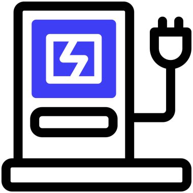 Tasarımınız için beyaz arkaplanda elektrik güç simgesi izole edildi