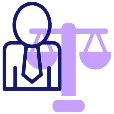 Hukuk ve adalet. Basit resimleme