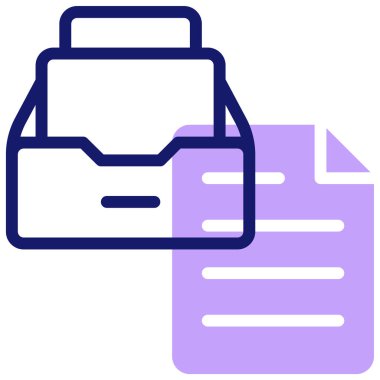 Arşiv simgesi, vektör illüstrasyonu